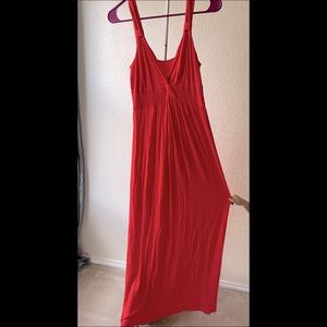 Red maxi dress